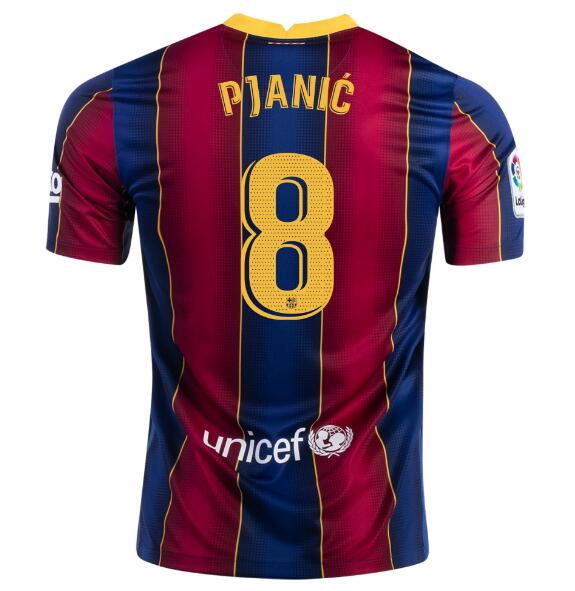 Barcelona Home Kit Soccer Jersey MIRALEM PJANIĆ #8 2020/21